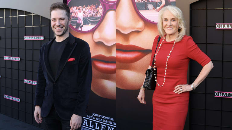Steve Weissman and Tracy Austin at the Los Angeles premiere of Challengers.