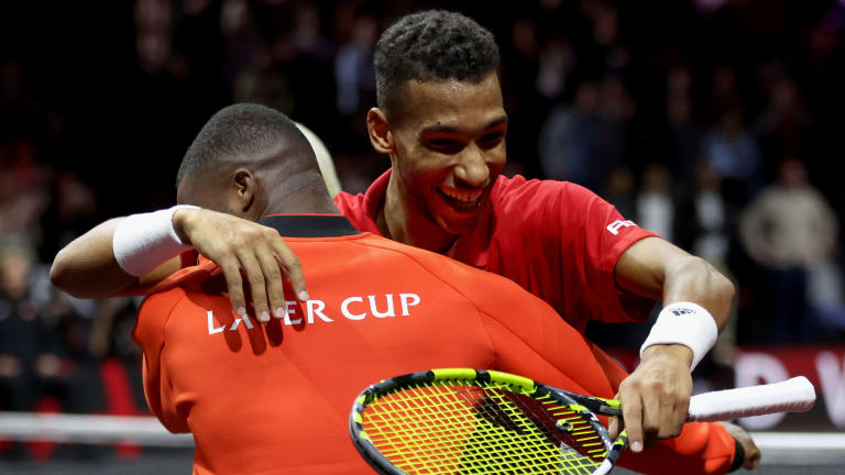 Tiafoe and Auger-Aliassime combined to defeat Alcaraz, Djokovic, Federer, Nadal and Tsitsipas in Laver Cup matches.