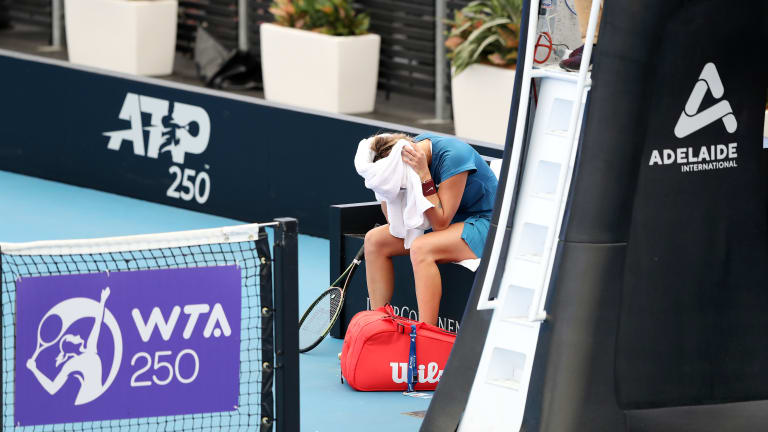 Sabalenka lost her opening matches at both Adelaide tune-up tournaments in 2022. This year, she won the Adelaide International 1  title without dropping a set.