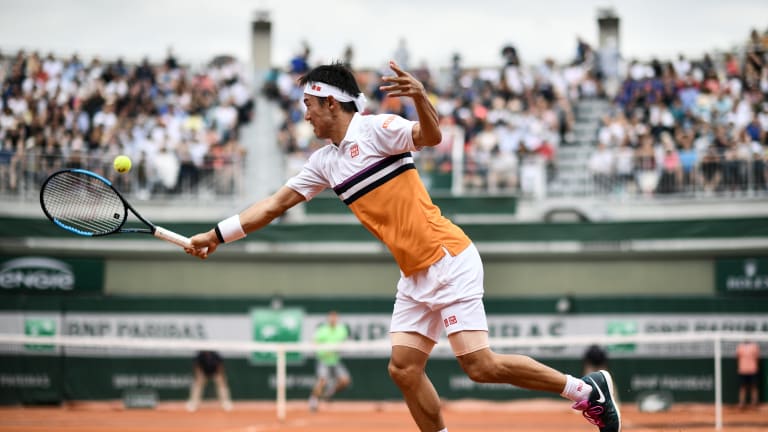 Top 5 Photos, 5/31: No end for Nishikori, no sets lost for Federer