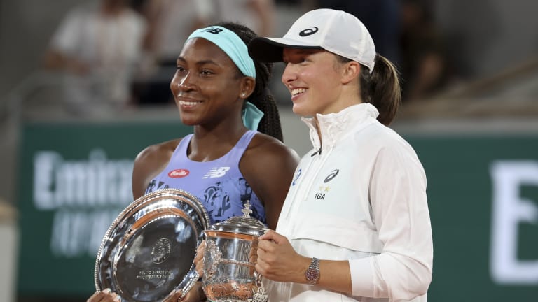 Swiatek's (right) rise to world No. 1 and period of WTA dominance mostly went under Netflix's radar in Season 1, Part 1.