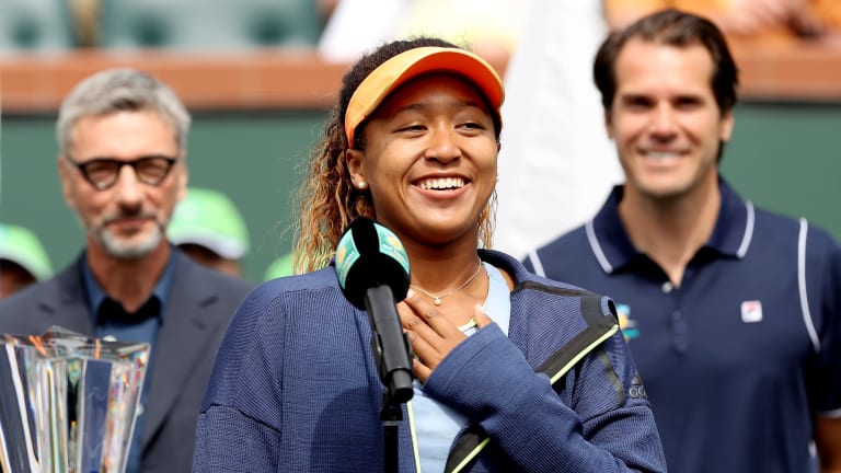 In 2018, a No. 44-ranked Osaka lifted her first WTA title in Indian Wells.