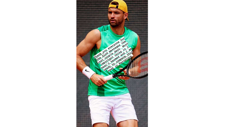 Dimitrov posted this on Tuesday.
