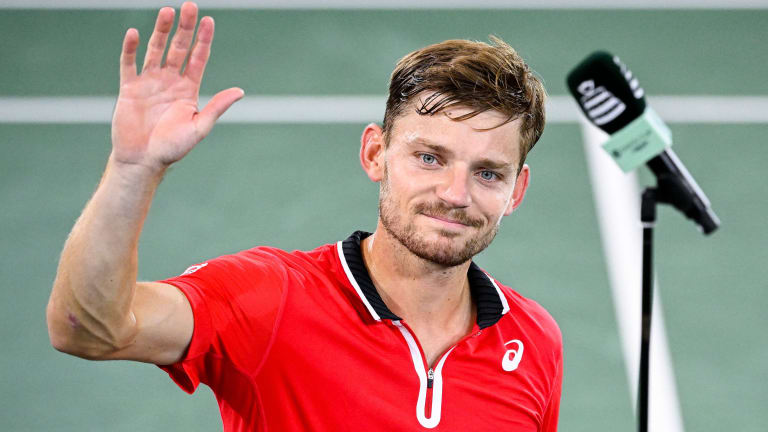 It was Goffin's third career win over a reigning No. 1. His first two both came against Rafael Nadal, at the 2017 ATP Finals and the 2020 ATP Cup.
