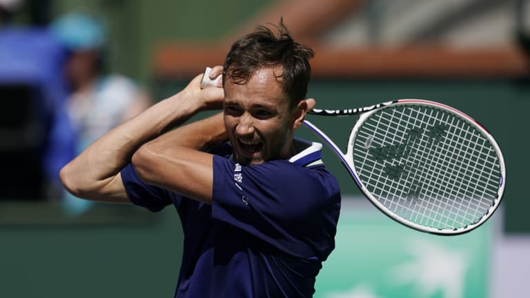 Daniil Medvedev reached the third round in Indian Wells
