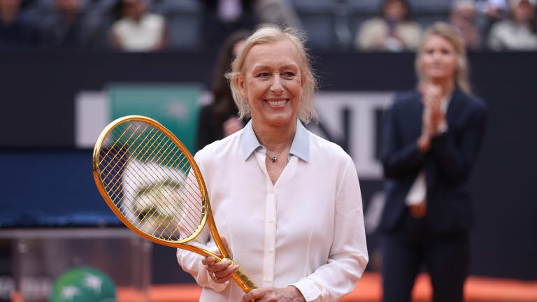 “Tennis gave me a surprising life for which I am very grateful,” said Navratilova after receiving the Racchetta d'Oro. “I always tried to give something back when I played, and also in retirement.”