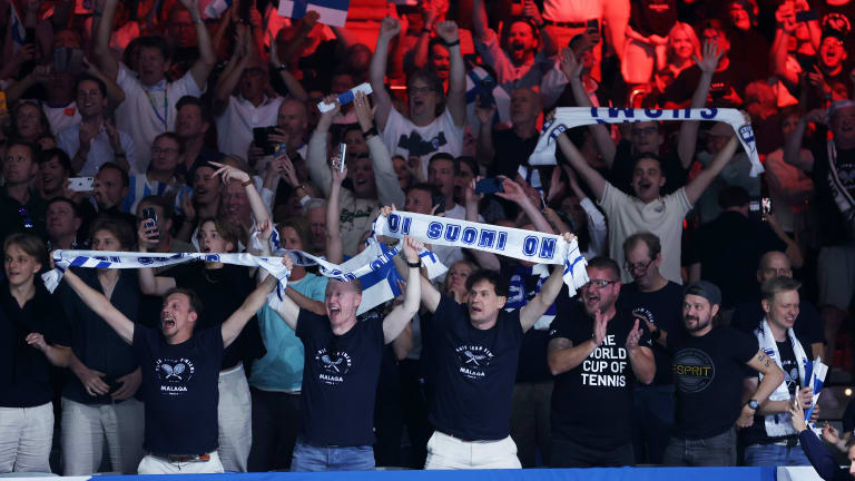 Finnish supporters made their presence felt in Spain.