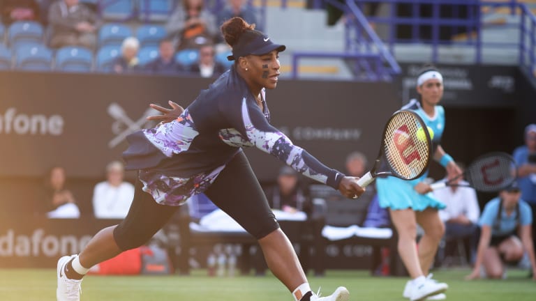 After dropping the opening set, Serena and Jabeur raised their level to win in a close match tiebreak.