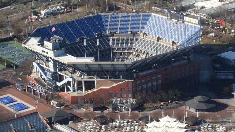 Concern for the land beneath Arthur Ashe Stadium led to delays in construction of its roof, which was added in 2016.