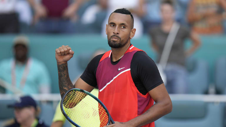 Kyrgios is yet to drop a set through three wins in Miami, and next faces 2021 finalist Jannik Sinner.