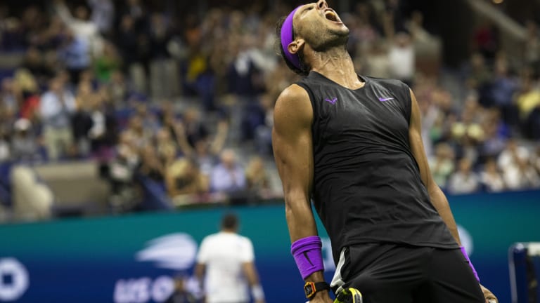Nadal went around the net, and threw down the gauntlet, against Cilic