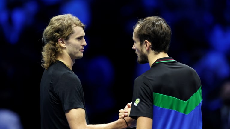 Like Djokovic and Sinner, Zverev and Medvedev met at last year's ATP Finals. Medvedev got the better of Zverev in that match, 7-6 (7), 6-4, and is 11-7 against the German overall.