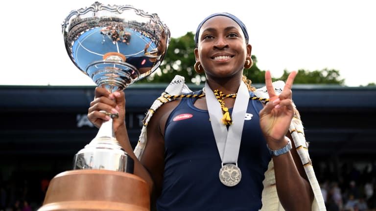 "This is the first time ever having to defend a title so I'm really happy I was able to do it today," Gauff said in Auckland.