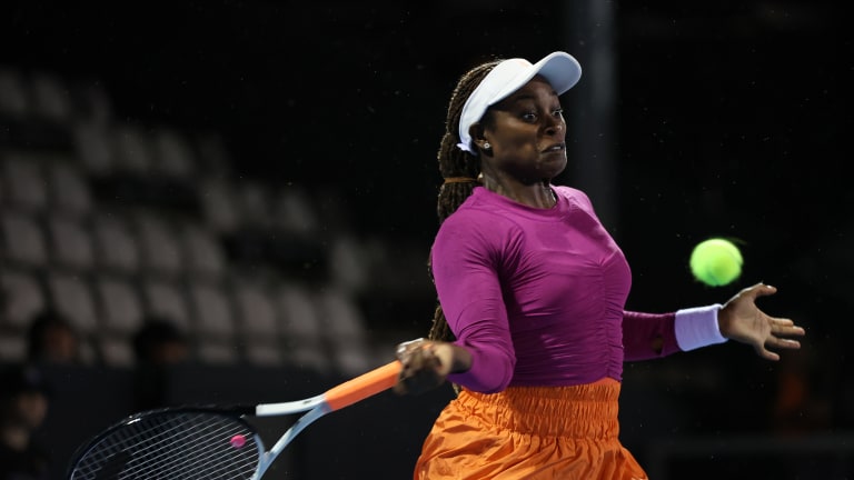 Stephens played her first match of the 2023 season wearing Free People Movement, a brand Sofia Kenin began wearing last year.