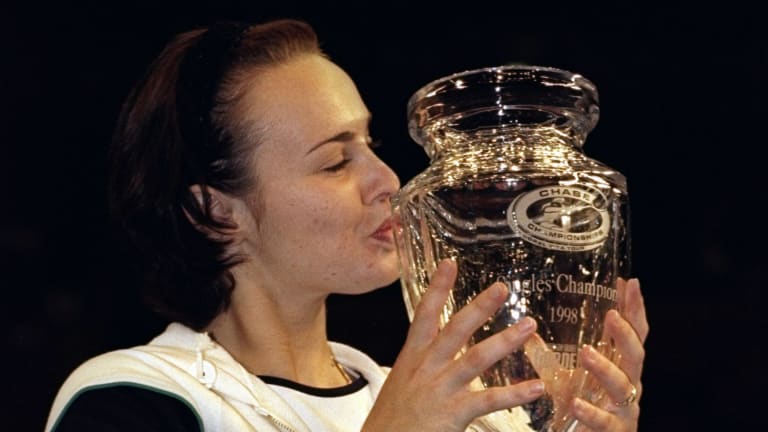 Martina Hingis won the season-ending championships in singles three times.