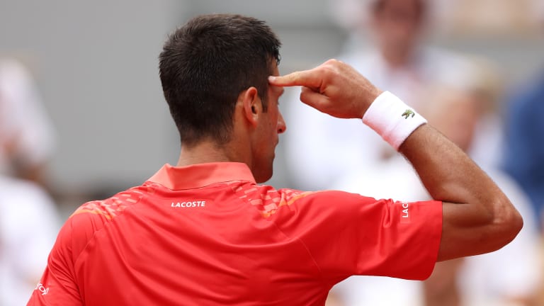 In the third set, Ruud held for 5-4, and seemed for a second to have emerged from his mid-match funk. How did Djokovic react? He won 12 of the next 13 points.