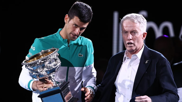 Novak Djokovic won a record-extending ninth Australian Open trophy in February.