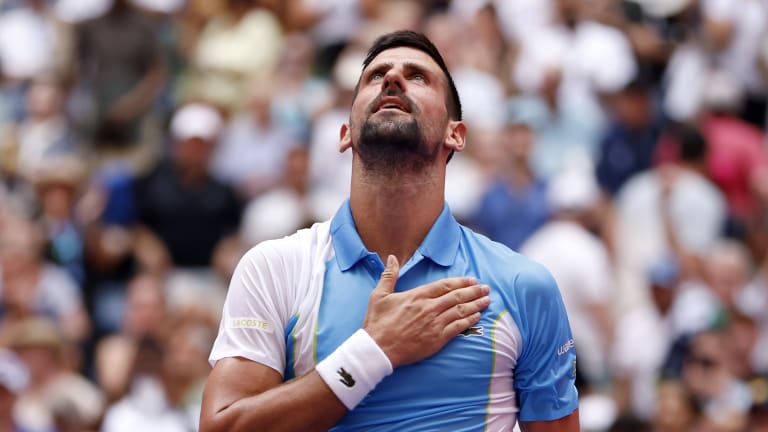 Djokovic advanced to a men's record-breaking 47th major semifinal.