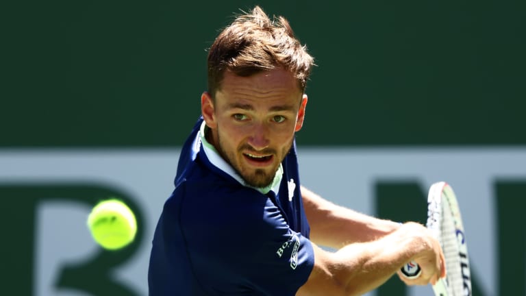 Medvedev needed to at least reach the quarterfinals in Indian Wells to hold off Djokovic for No. 1, and is yet to make it that far in five total BNP Paribas Open appearances.