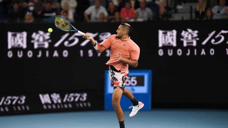 Nadal finds bliss in emotional win over Kyrgios at Australian Open
