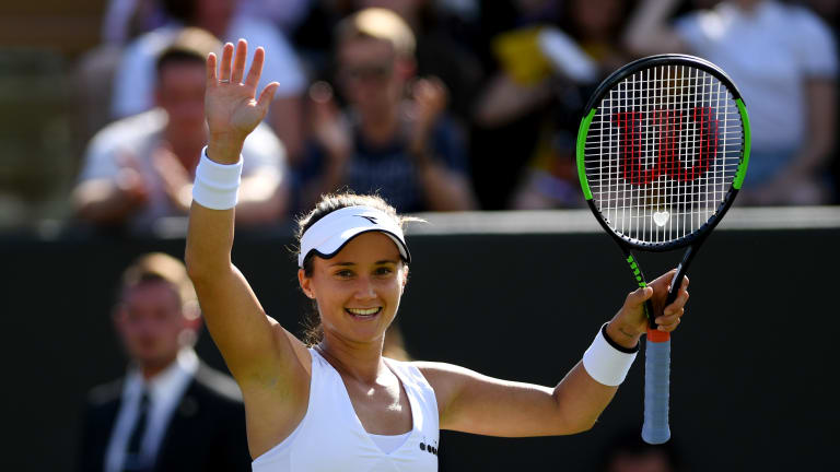 Lucky loser Lauren Davis shocks defending champion Kerber at Wimbledon