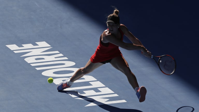 Similarly seeking Slam, Wozniacki & Halep reach career-defining final