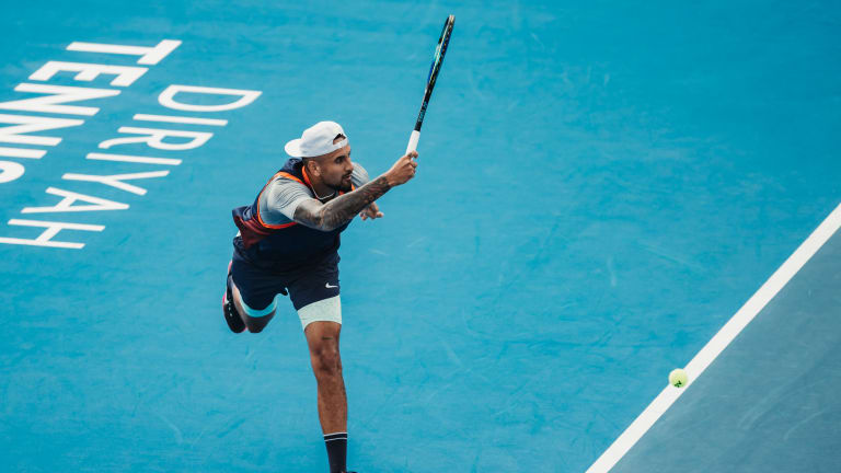 Kyrgios—along with Stefanos Tsitsipas, Matteo Berrettini, Daniil Medvedev, Andrey Rublev and more—participated in the Diriyah Tennis Cup in Riyadh during the 2022 off-season.
