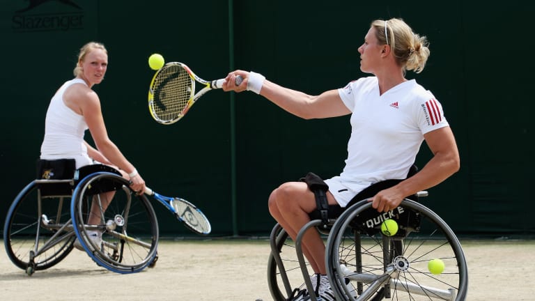 Vergeer won big at Wimbledon—but only in doubles. “I would have loved to play singles there,” she says. “I was convinced that I could do it, but the organization wouldn’t let me.”