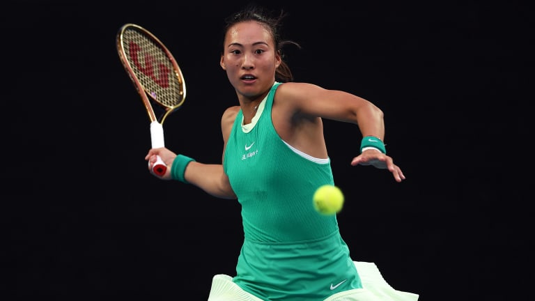 Zheng, like her compatriot Li Na before her, wears Nike on court.