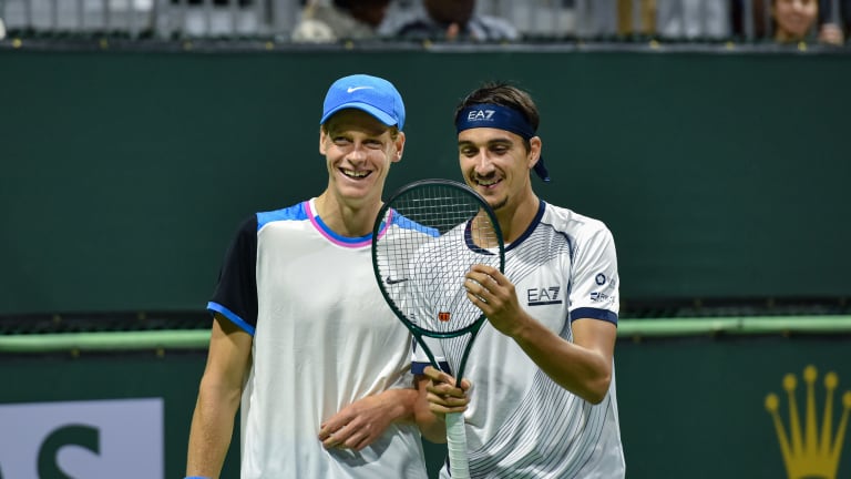 The 2023 Davis Cup champion teammates had reason to smile when they went on an eight-game tear to blow the contest wide open.