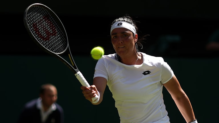 “I’m gonna play my game,” Jabeur said before her Wimbledon semifinal against Tatjana Maria.“I know I can be aggressive. I can slice, I can change the rhythm. I know on my legs I have to be really ready for the, really, those balls. It’s noteasy.” The Tunisian just makes her jaw-dropping blend of shots look so.