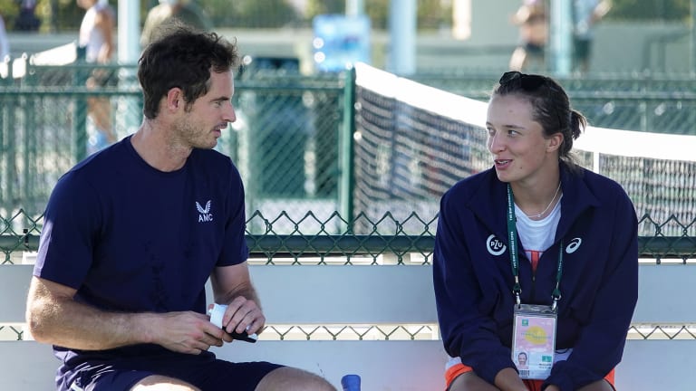 In 2021, Murray invited Swiatek to his Indian Wells practice session after she named him as her "dream" hitting partner in a Tennis Channel interview.