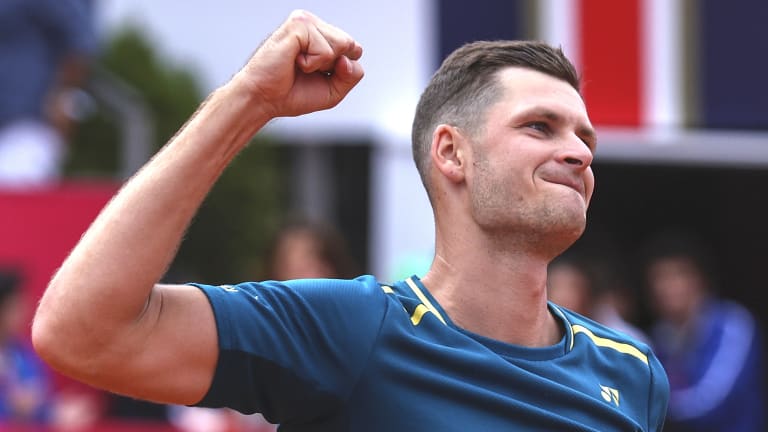 Hurkacz is one of just five men ever to beat Federer on grass AND Nadal on clay, in however many sets.