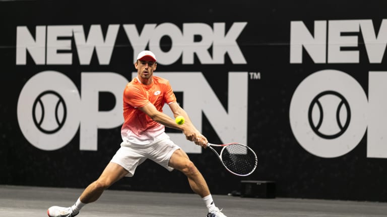 Tough tennis, cool courts. All the New York Open needs is a crowd