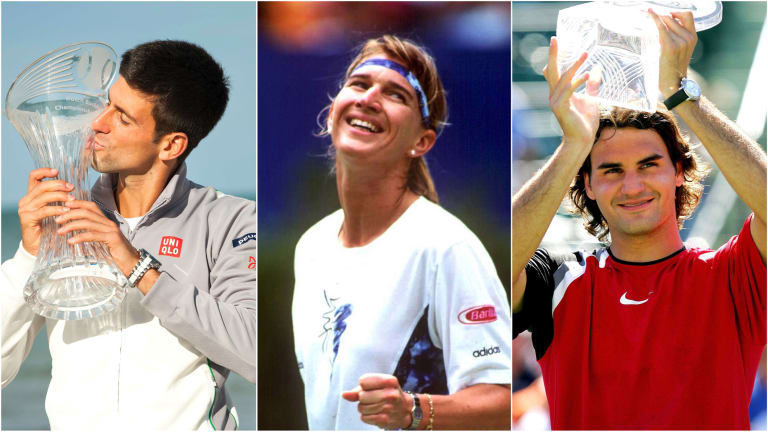 Djokovic, Graf and Federer are the only three players ever to win the Sunshine Double multiple times—Graf twice, Federer three times and Djokovic four times.