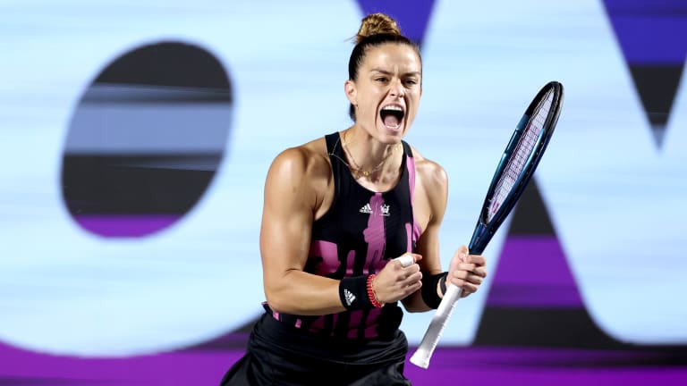 Sakkari is one of only three women who've qualified for the WTA Finals the last two years in a row now, alongside Swiatek and Sabalenka.