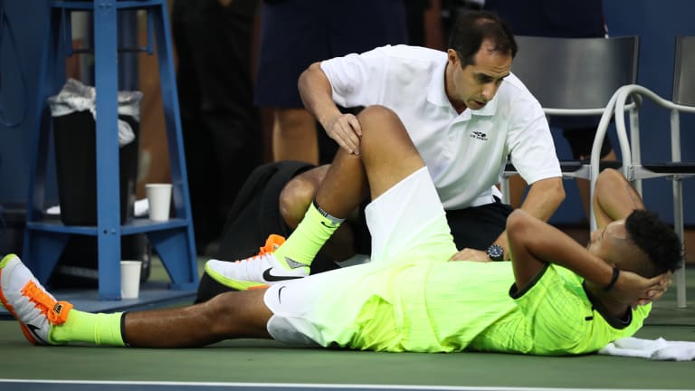 Nick Kyrgios, the perfect player for the old Grandstand, scores mostly drama-free win