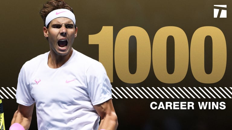 Rafael Nadal records milestone 1,000th tour-level win at Paris Masters