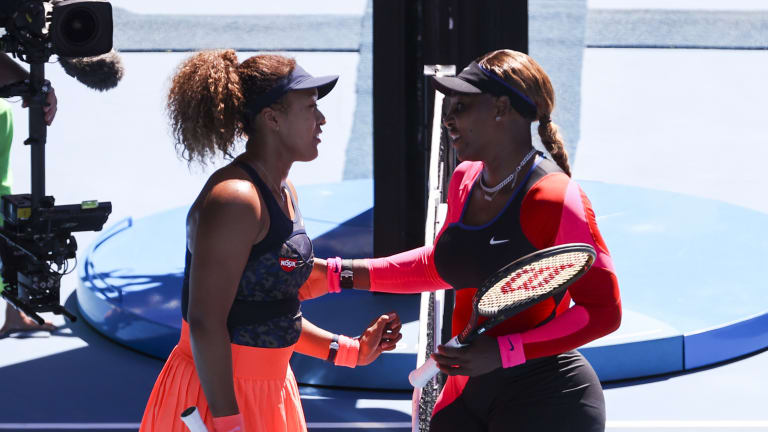Naomi Osaka manages nerves and locates serves in AO win over Serena