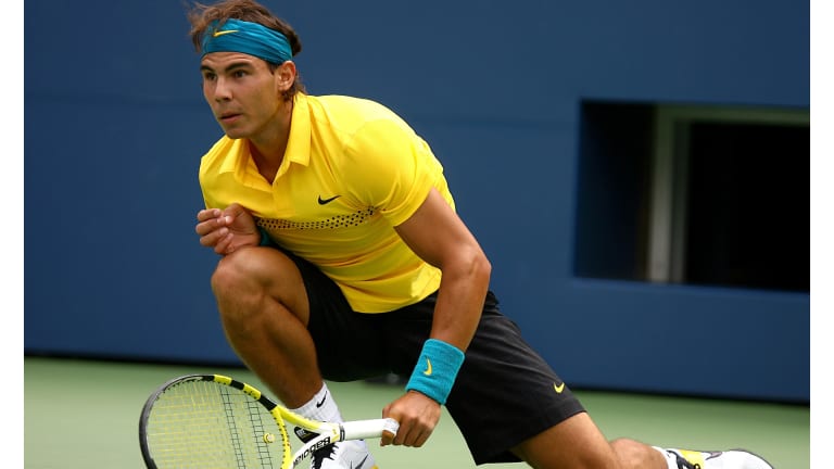 This was also the year that Rafa's on-court style took a more colorful turn—like in this yellow, black and blue kit at the US Open.