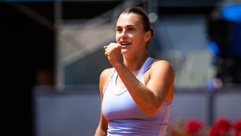 Sabalenka rallied from a set down to defeat Mayar Sherif in the quarterfinals.