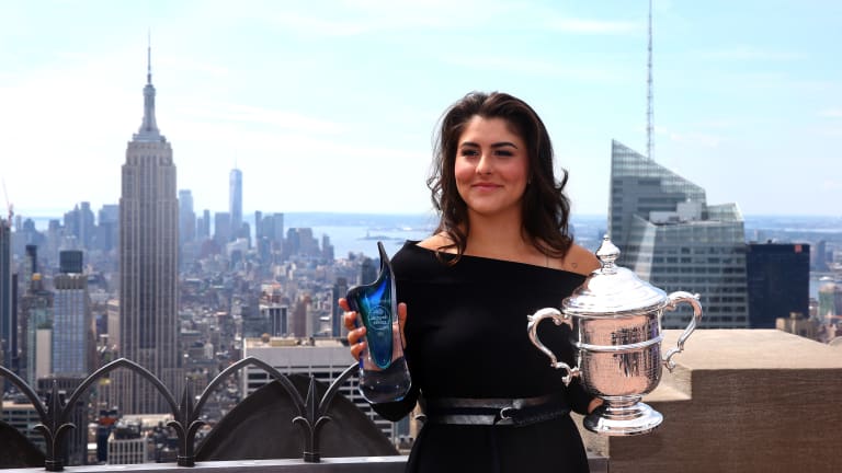 Andreescu takes her
US Open trophy to 
Top of the Rock
