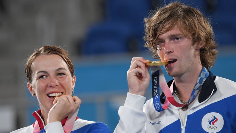 In an all-Russian gold medal match, it was Rublev and Pavlyuchenkova who came out on top.