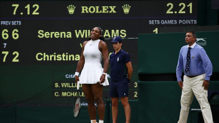 McHale explains
what it's like to 
challenge Serena