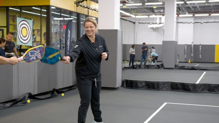 Clijsters has gone from a casual pickleball player—picking up a paddle for the first time in 2020, like most of us—to leading the charge as an MLP team co-owner.
