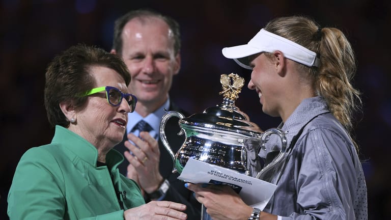 Finally, the trophy: Wozniacki edges Halep with everything on the line