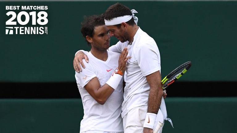 Top 10 of '18, No. 6: Nadal fights off Del Potro in Wimbledon quarters