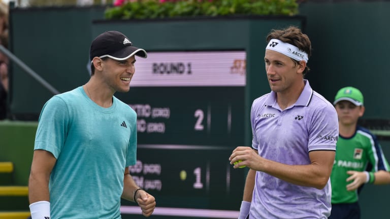 You'd be hard pressed to find a nicer duo and we wouldn't be mad about a clay-court reunion.