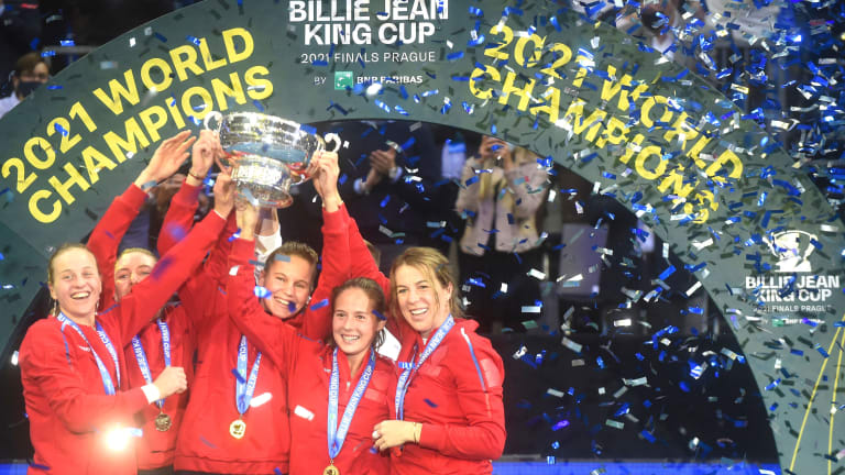 Russia won their first four Billie Jean King Cup titles in a five-year span from 2004 to 2008. Now, a fifth title in 2021.