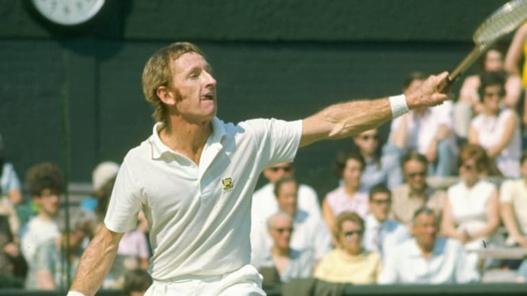 With his long extension and trunk-like left forearm, Laver could drive the ball and hit it with more topspin than most of his contemporaries.